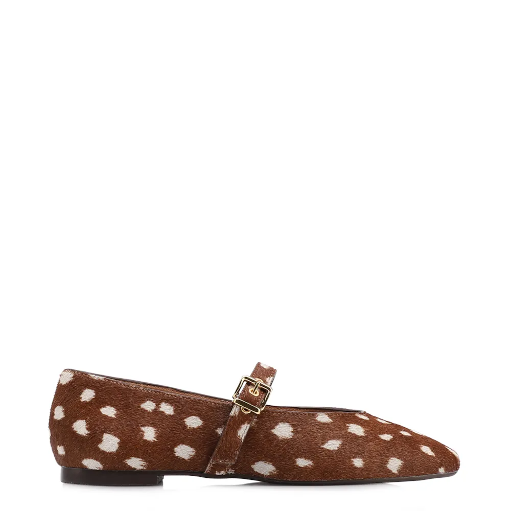 Sapatilha Animal Print Couro Pelo Fivela - imagem 3
