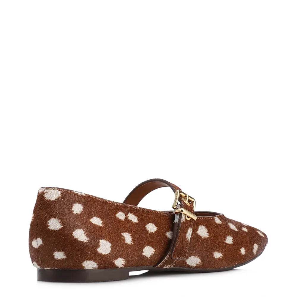 Sapatilha Animal Print Couro Pelo Fivela - imagem 4