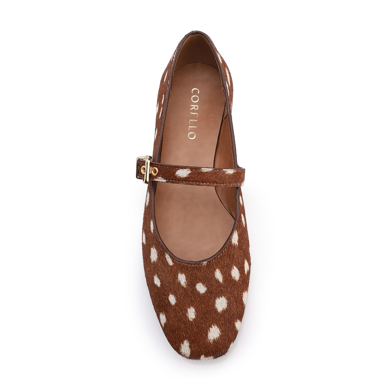 Sapatilha Animal Print Couro Pelo Fivela
