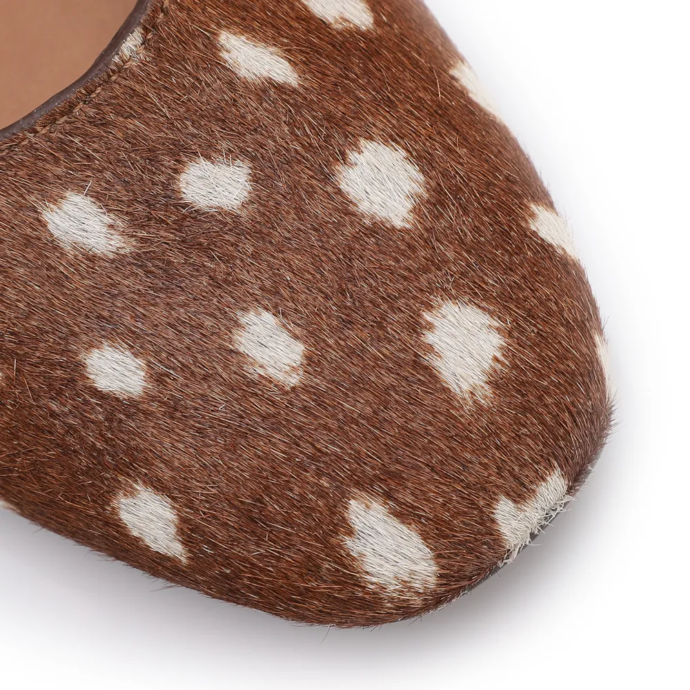 Sapatilha Animal Print Couro Pelo Fivela - imagem 7