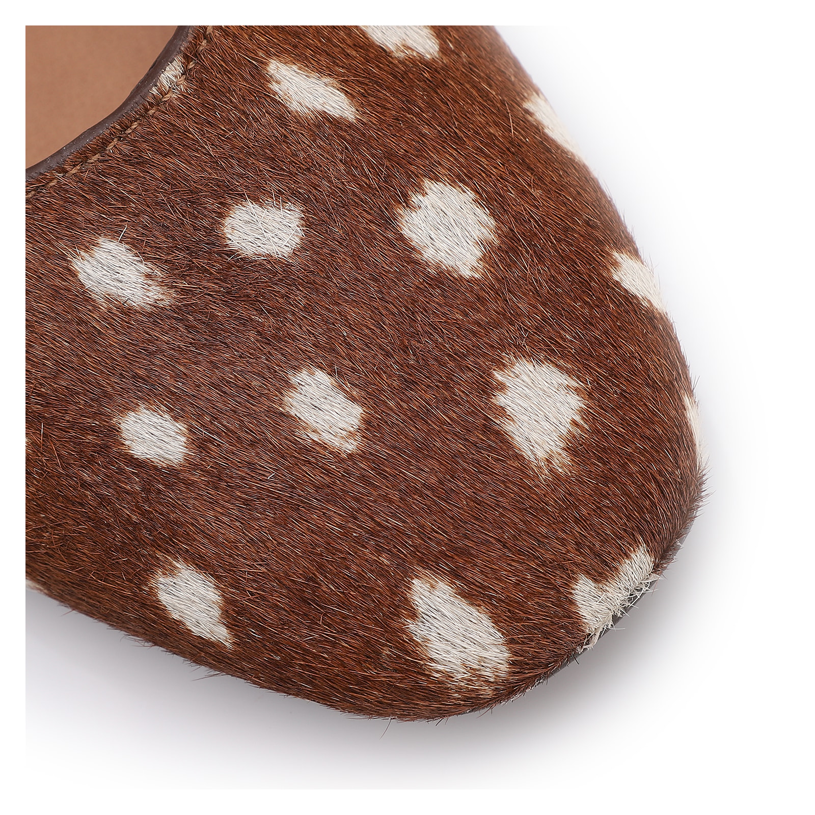 Sapatilha Animal Print Couro Pelo Fivela