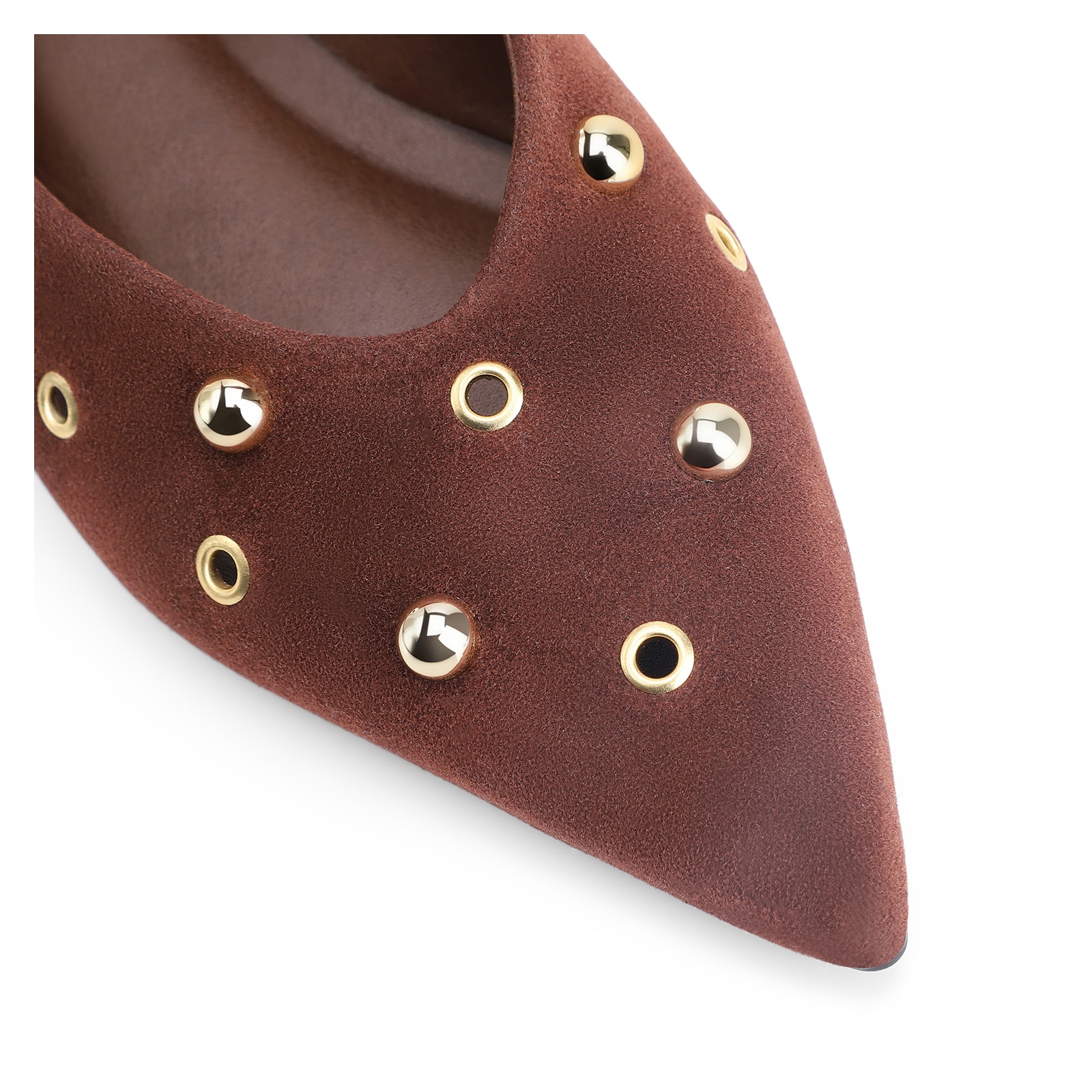 Sapatilha Aplicações Alt Camurça Marrom Escuro
