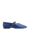 Sapatilha Azul Couro Fivela Dourada - imagem 3