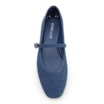 Sapatilha Azul Couro Nobuck Floater Perfuro Fivela - imagem 6
