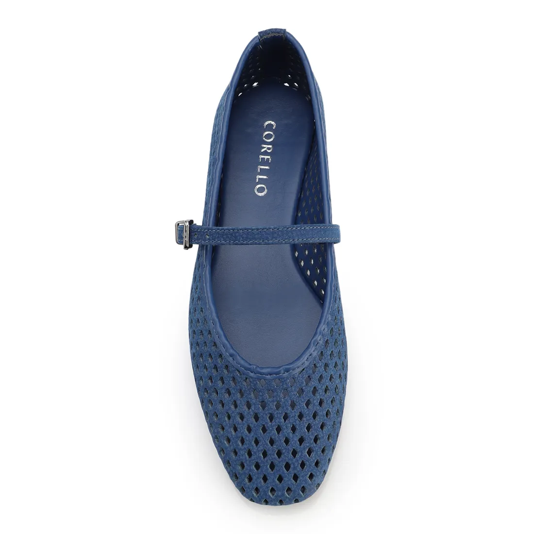 Sapatilha Azul Couro Nobuck Floater Perfuro Fivela - foto 6