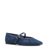 Sapatilha Azul Couro Nobuck Floater Perfuro Fivela
