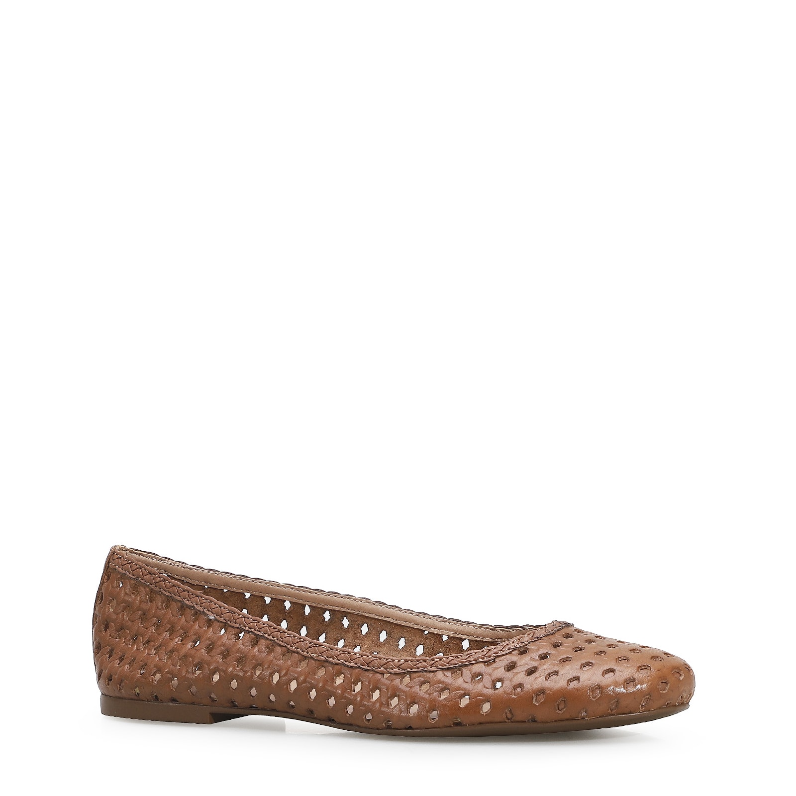 Sapatilha Ballerina Couro Caramelo