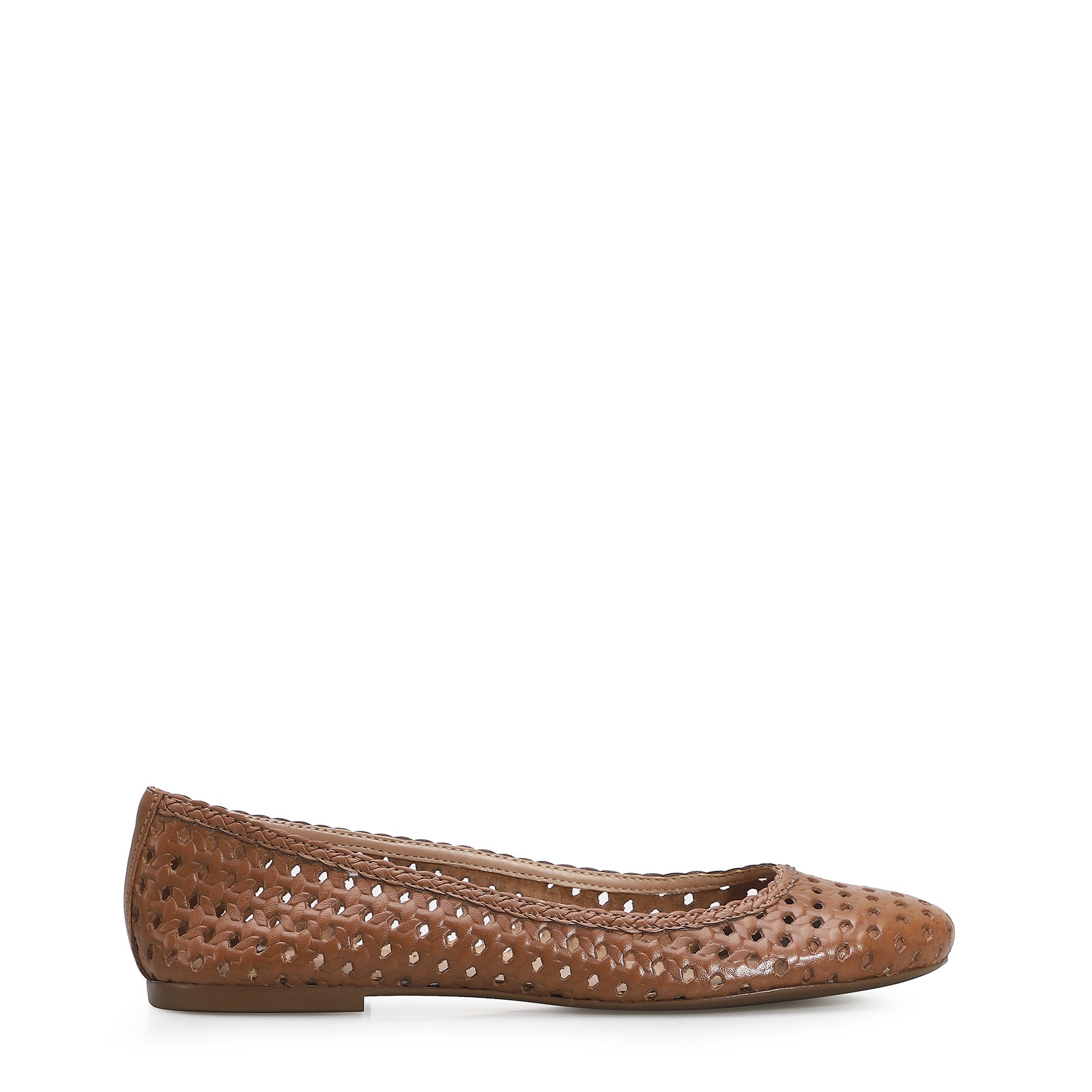 Sapatilha Ballerina Couro Caramelo
