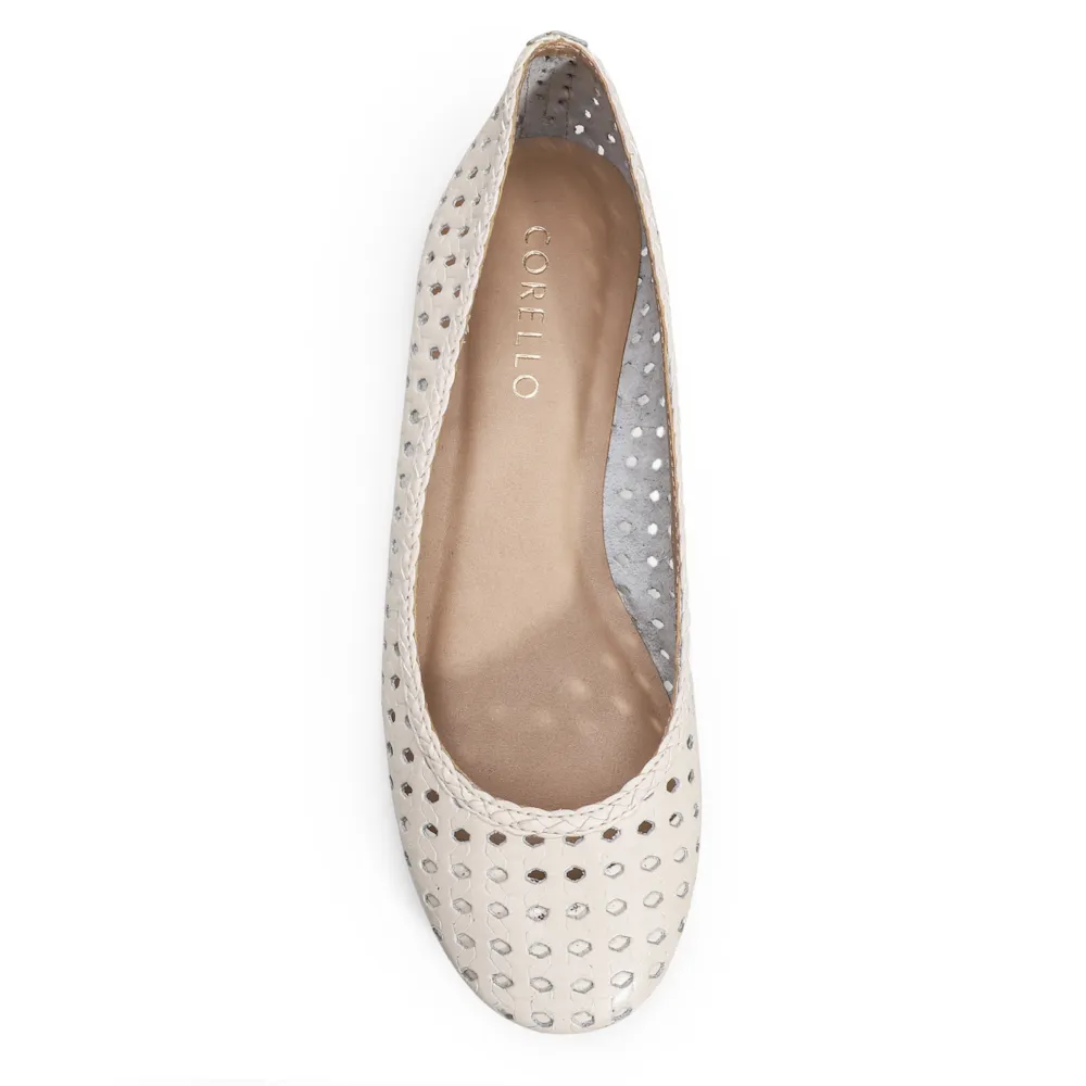 Sapatilha Ballerina Couro Off White - imagem 5