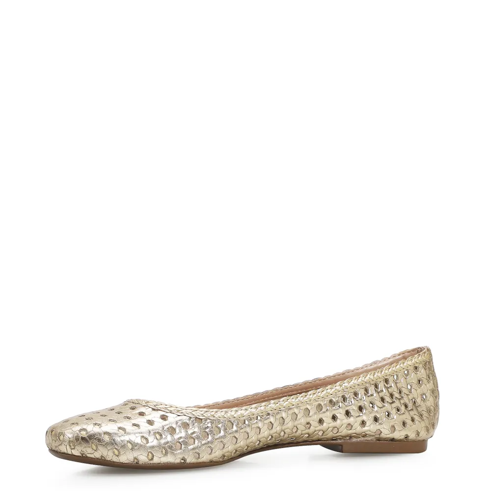Sapatilha Ballerina Couro Ouro Light - imagem 4