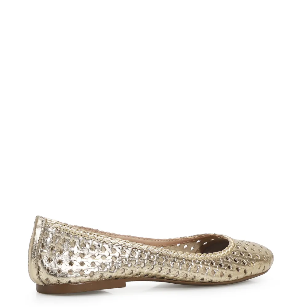 Sapatilha Ballerina Couro Ouro Light - imagem 3