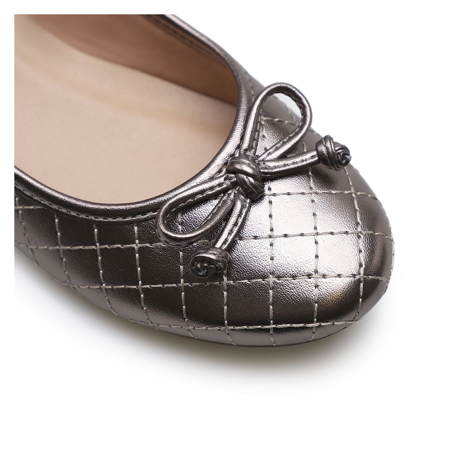 Sapatilha Basic Matelassê Metal Soft Pewter