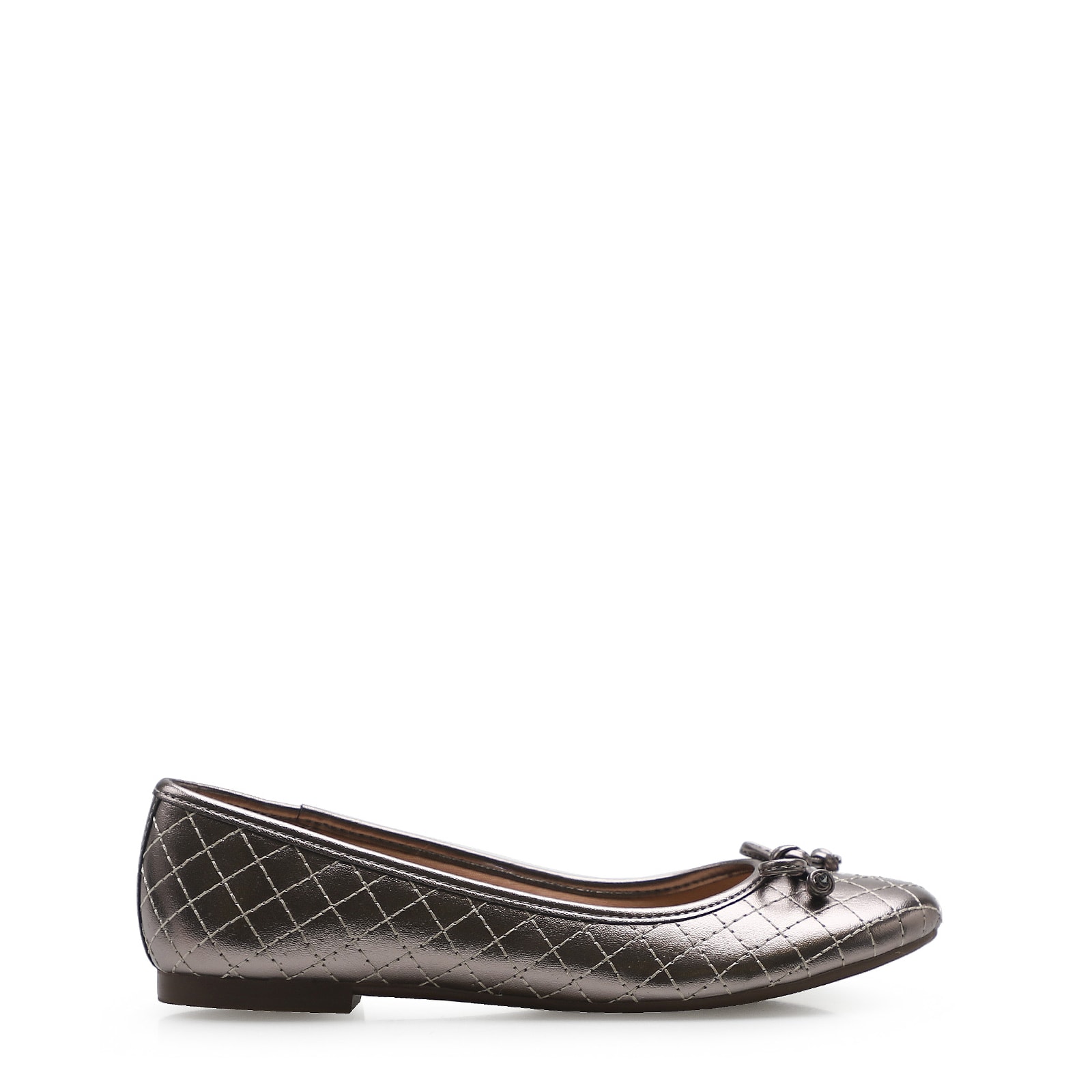 Sapatilha Basic Matelassê Metal Soft Pewter