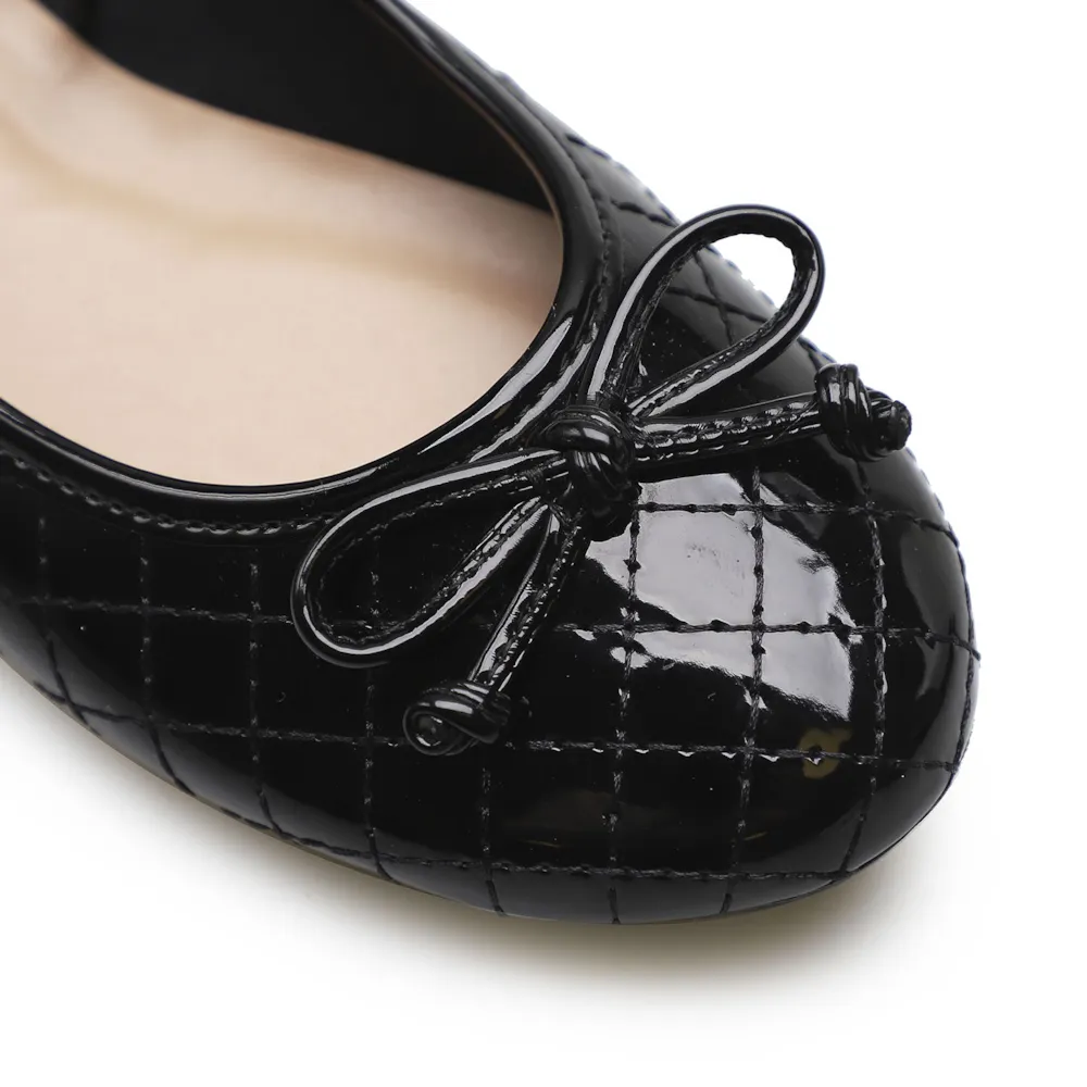 Sapatilha Basic Matelassê Verniz Soft Preto - imagem 6