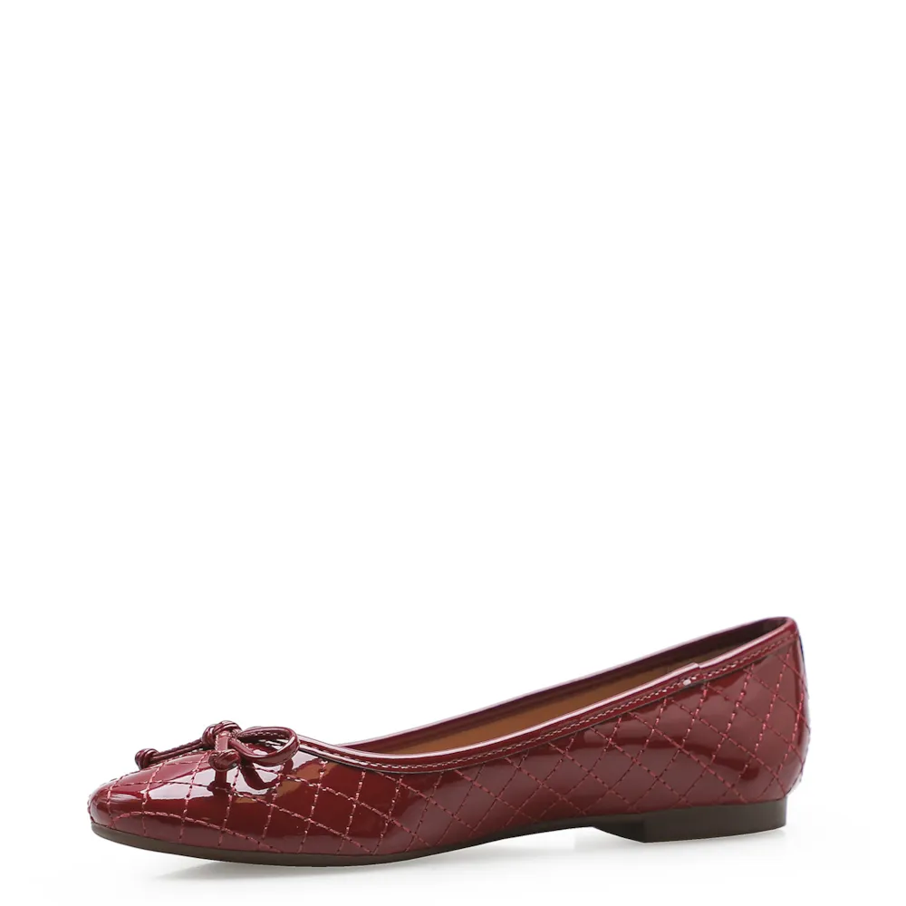 Sapatilha Basic Matelassê Verniz Soft Rosso - imagem 4