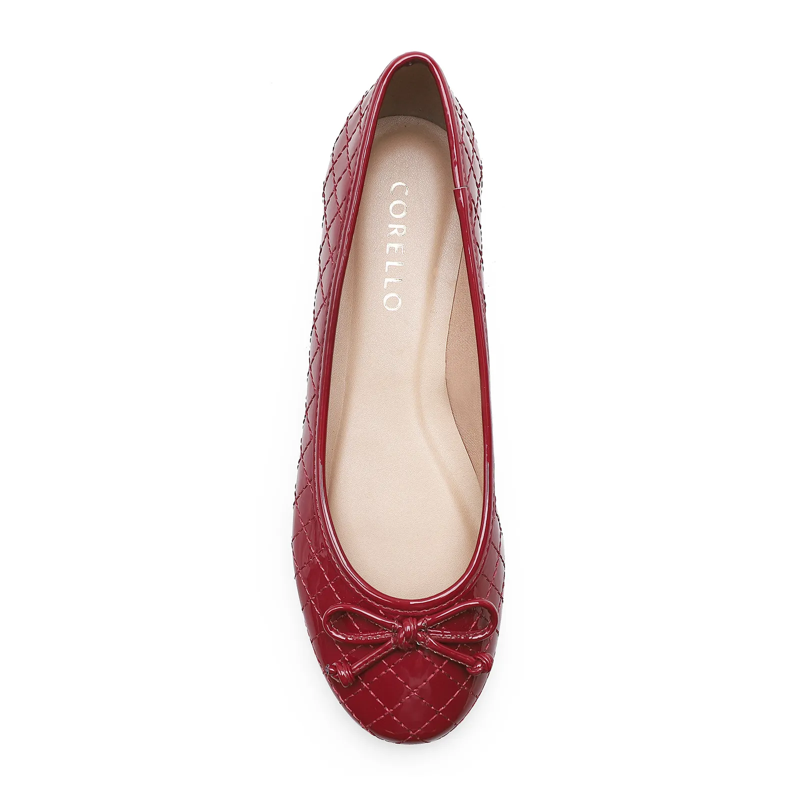 Sapatilha Basic Matelassê Verniz Soft Rosso