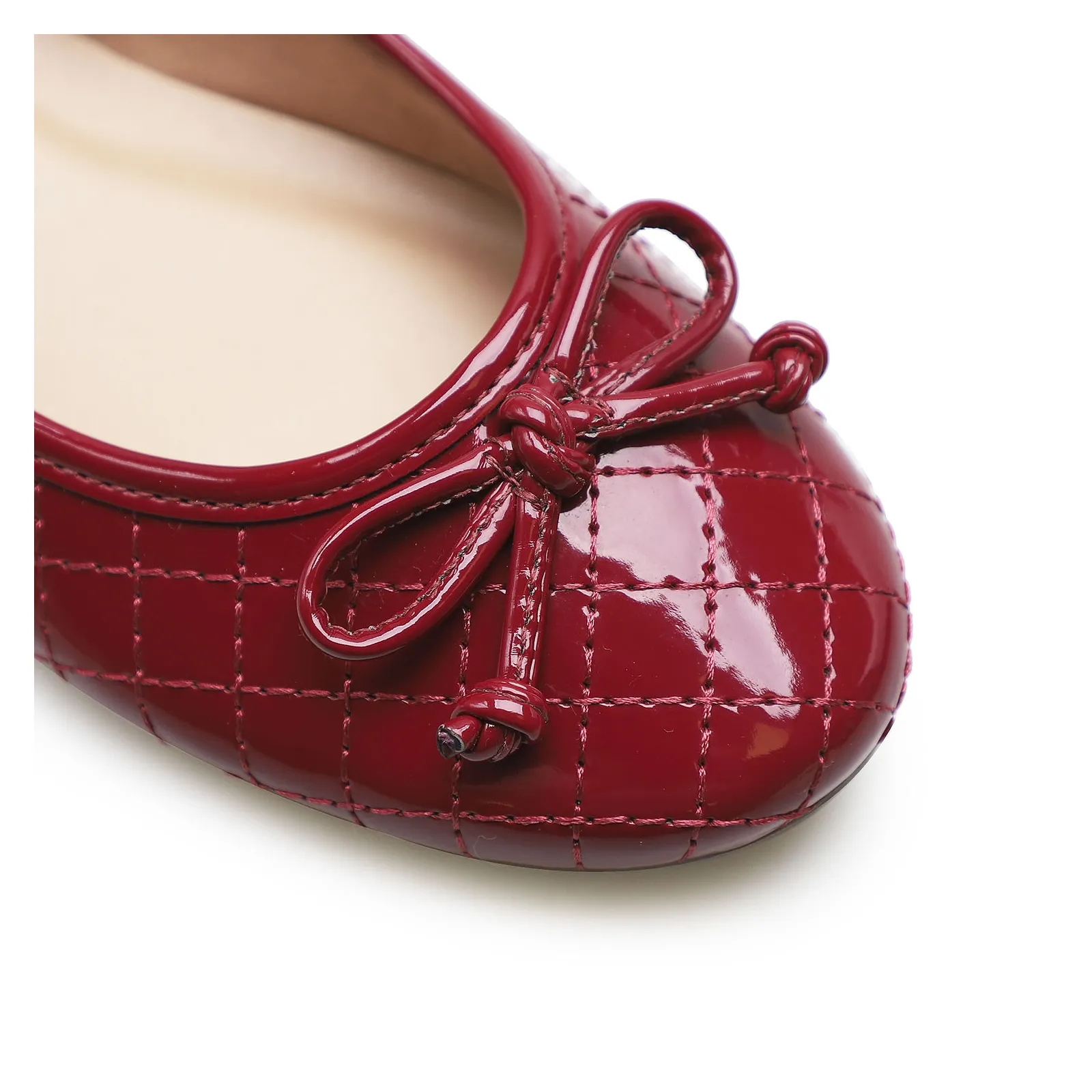 Sapatilha Basic Matelassê Verniz Soft Rosso