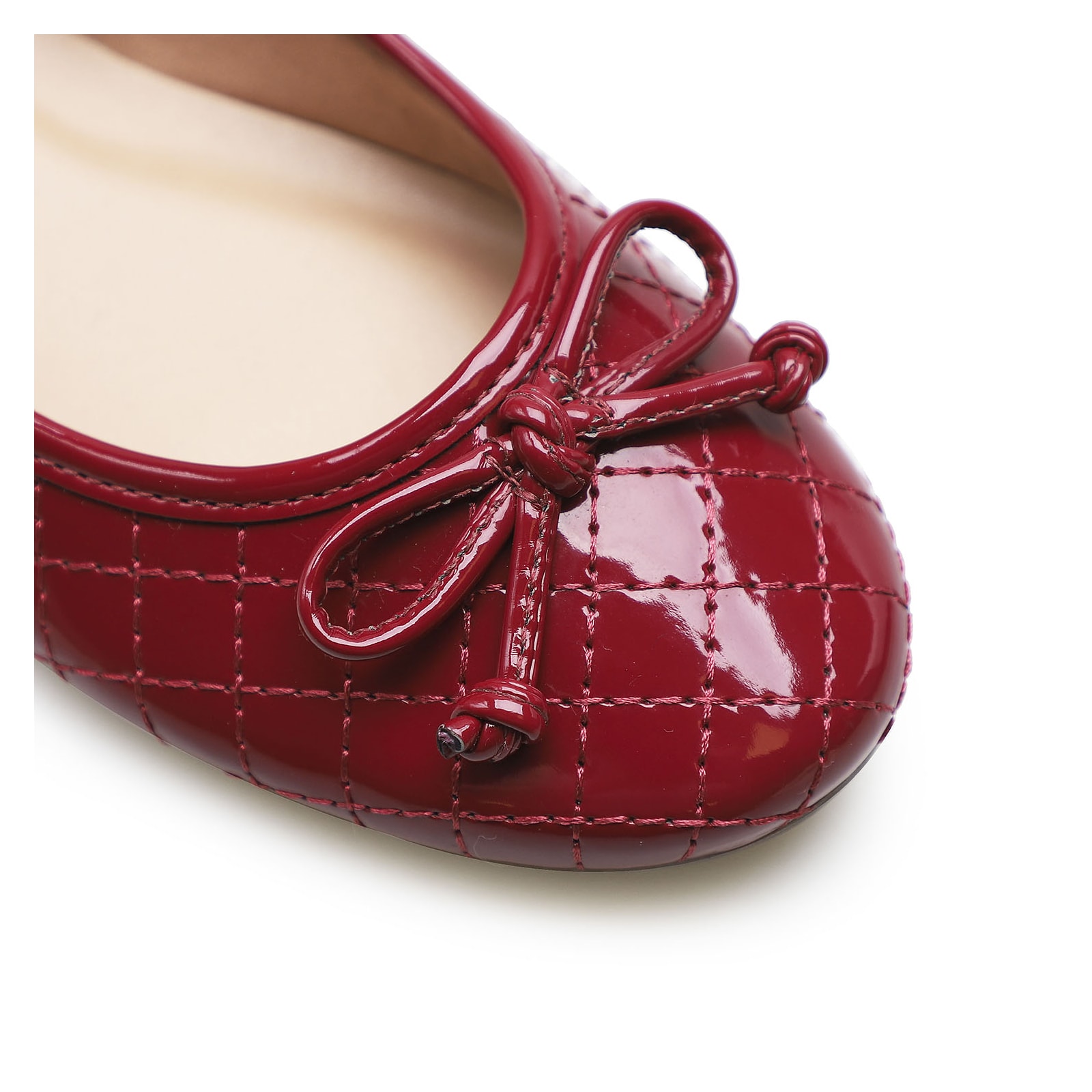 Sapatilha Basic Matelassê Verniz Soft Rosso