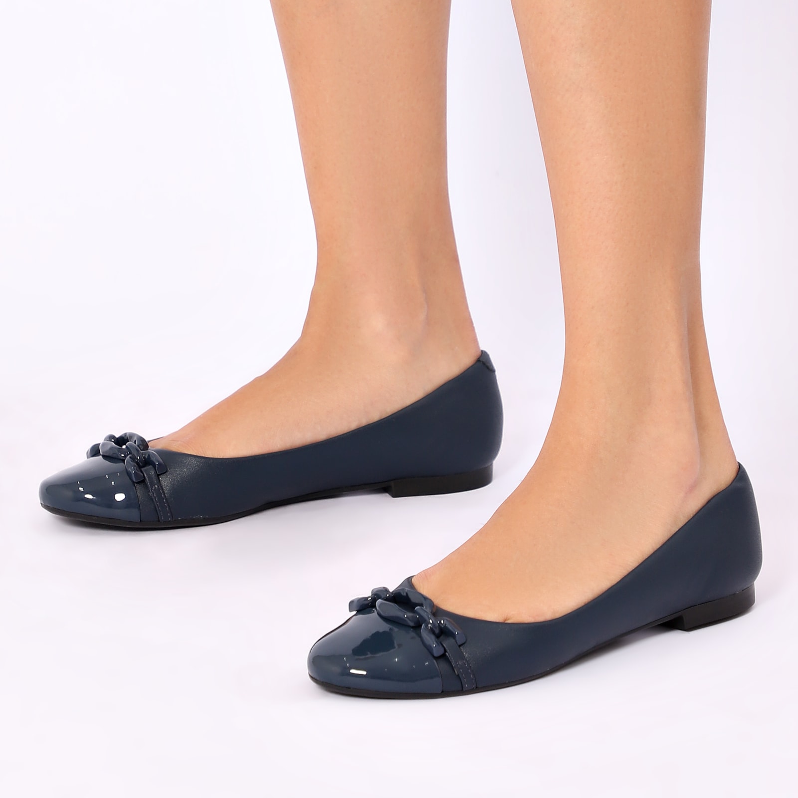 Sapatilha Bridão Alt Azul /Verniz Azul