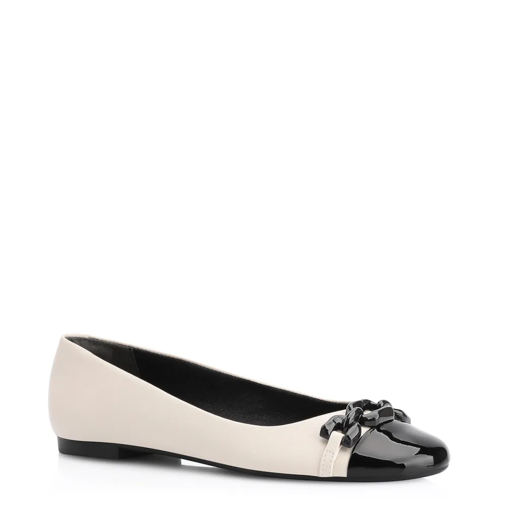 Sapatilha Bridão Alt Off White/Verniz Preto