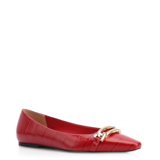 Couro Croco Vermelho