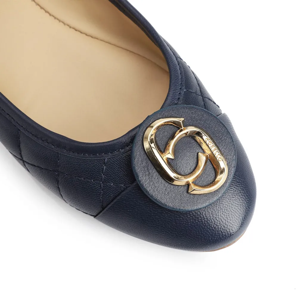 Sapatilha Comfort Couro Azul - imagem 6