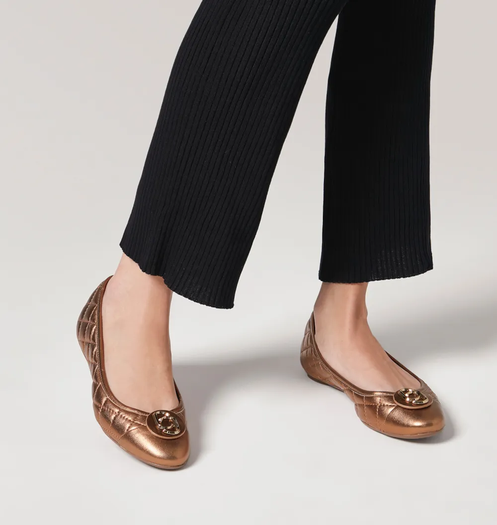 Sapatilha Comfort Couro Bronze - imagem 2