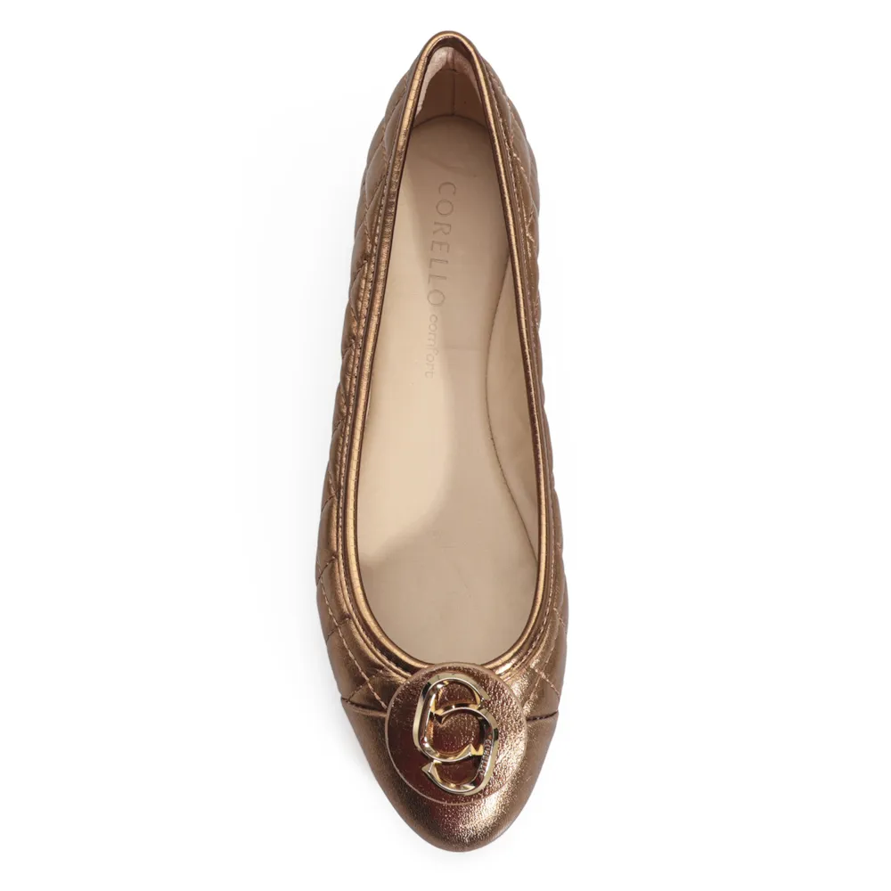 Sapatilha Comfort Couro Bronze - imagem 6