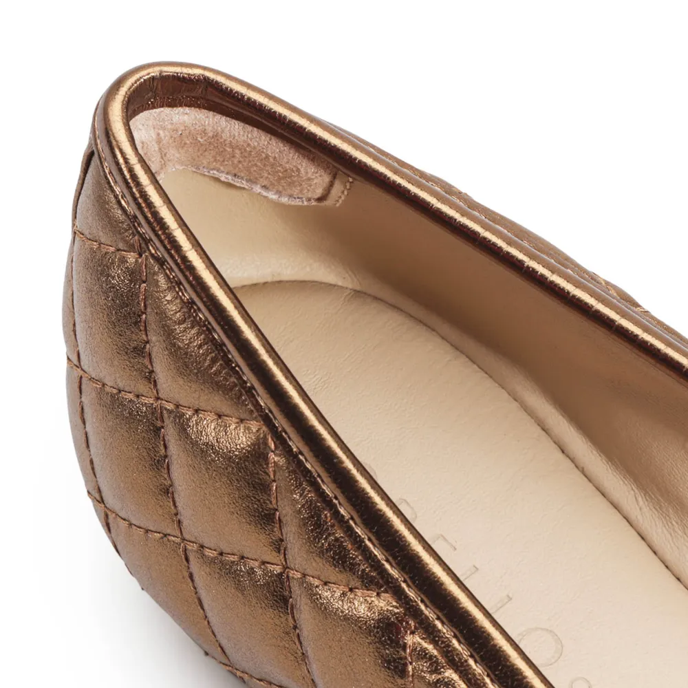 Sapatilha Comfort Couro Bronze - imagem 8