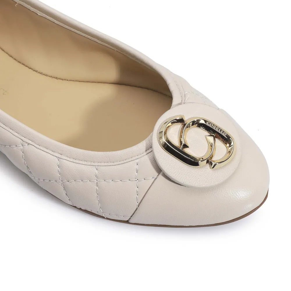 Sapatilha Comfort Couro Off White - imagem 6