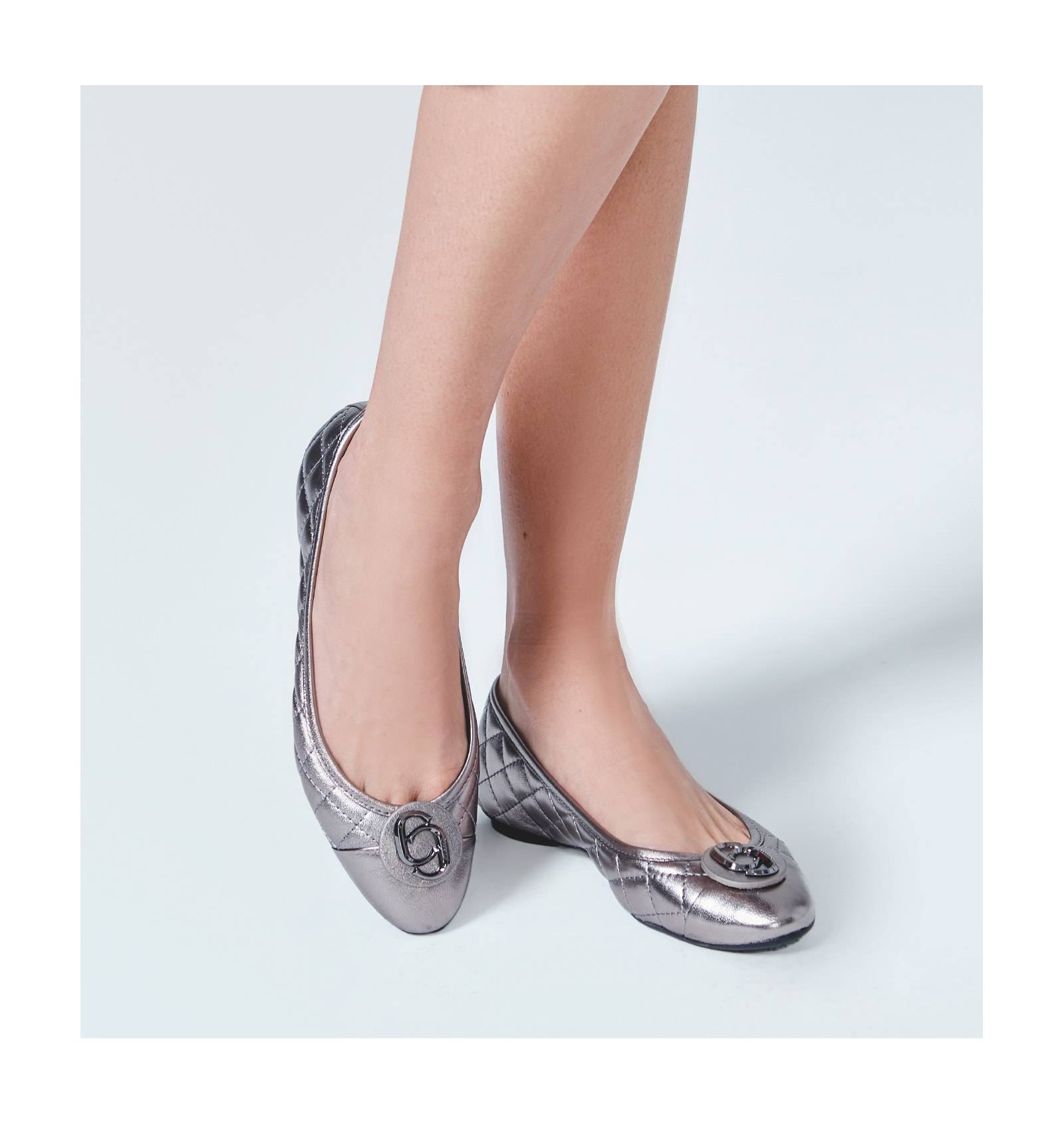 Sapatilha Comfort Couro Prata