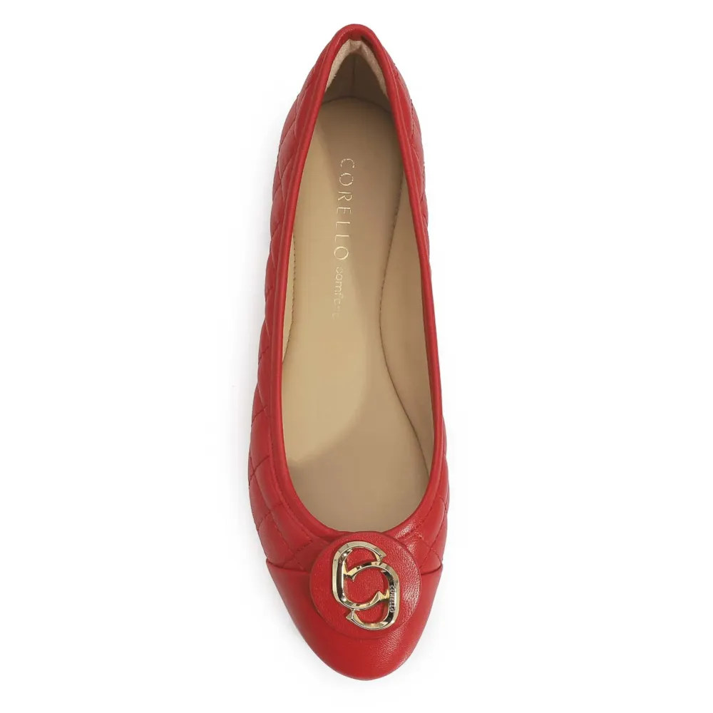 Sapatilha Comfort Couro Vermelho - imagem 5