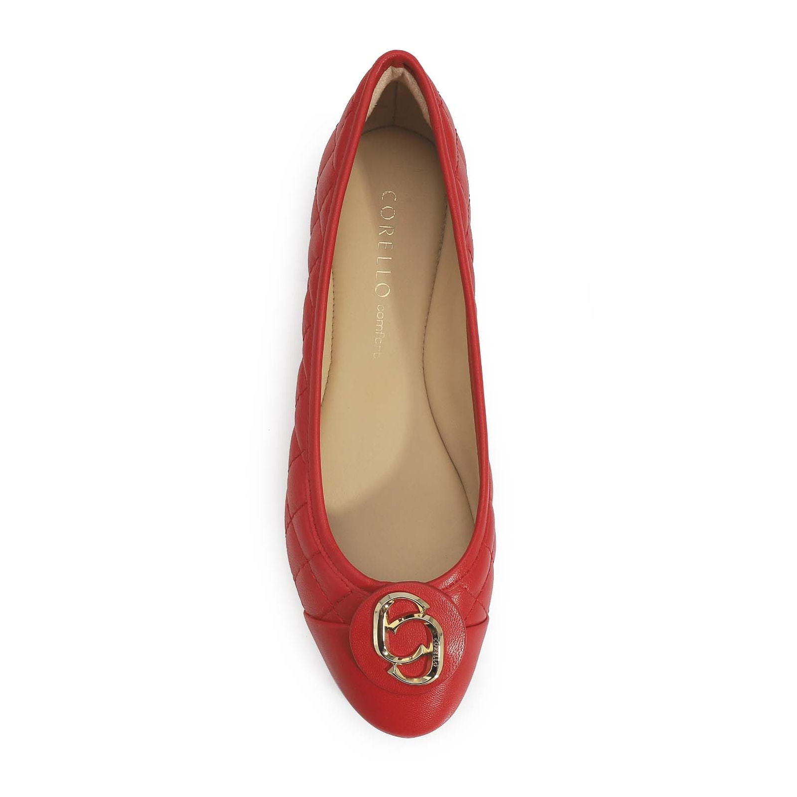 Sapatilha Comfort Couro Vermelho