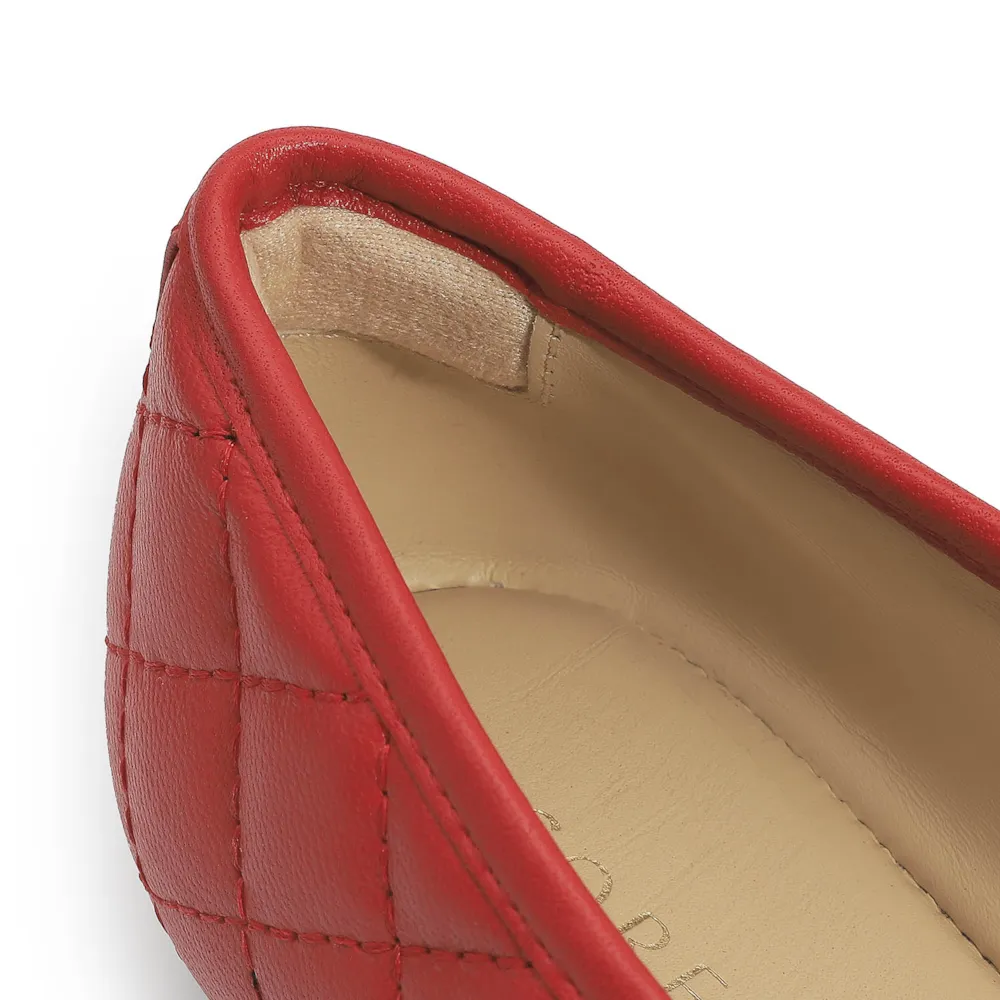 Sapatilha Comfort Couro Vermelho - imagem 8