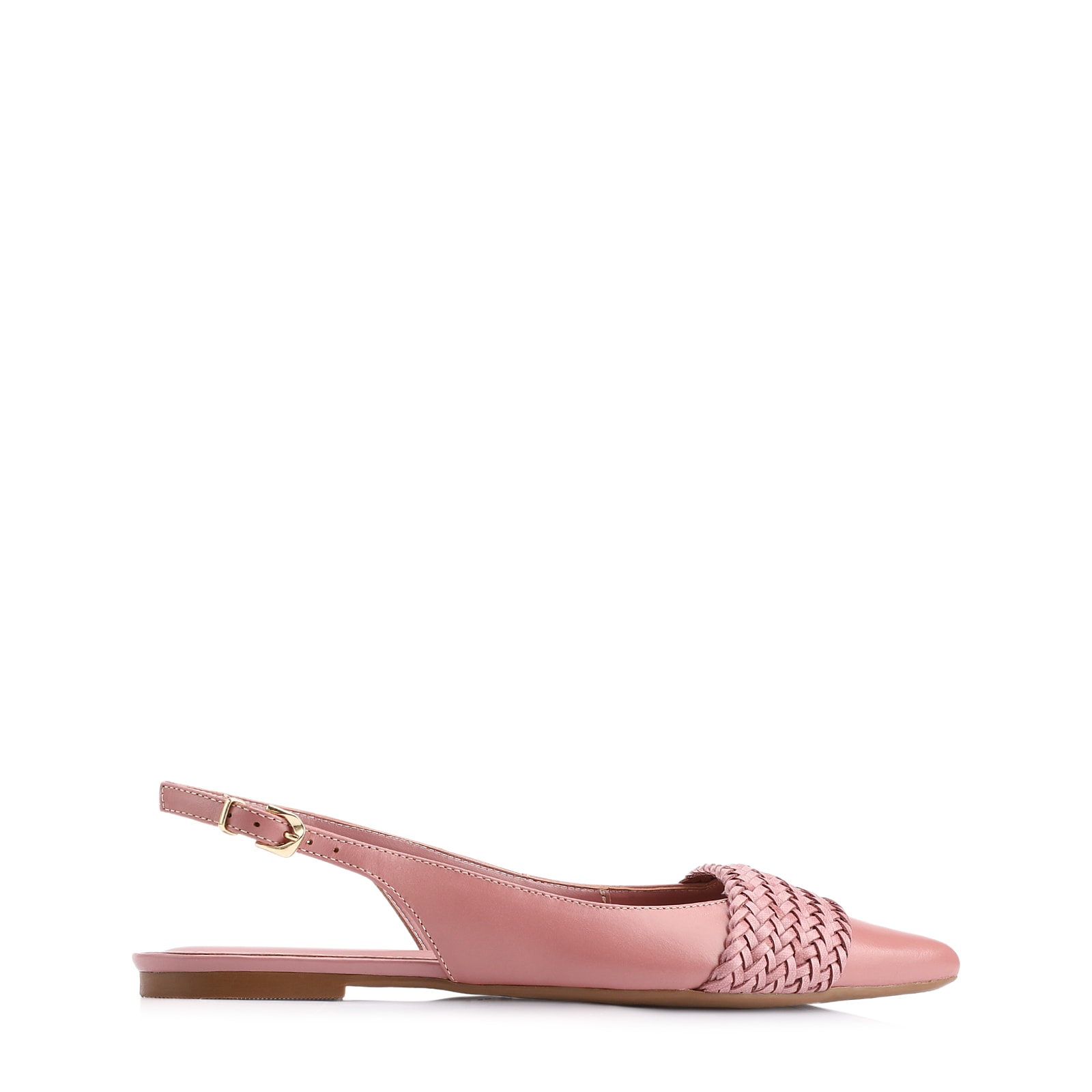 Sapatilha Couro/Alt Tramado Rosa