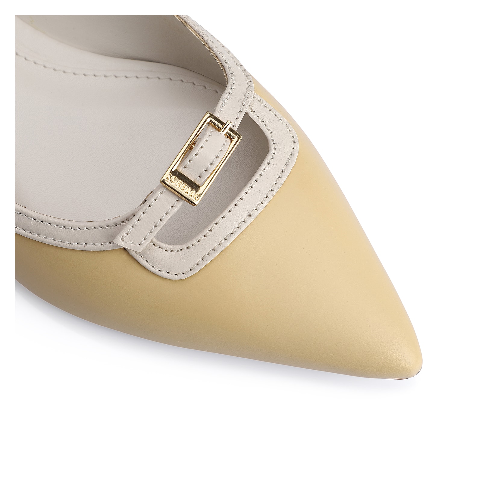 Sapatilha Couro Amarelo/Off White