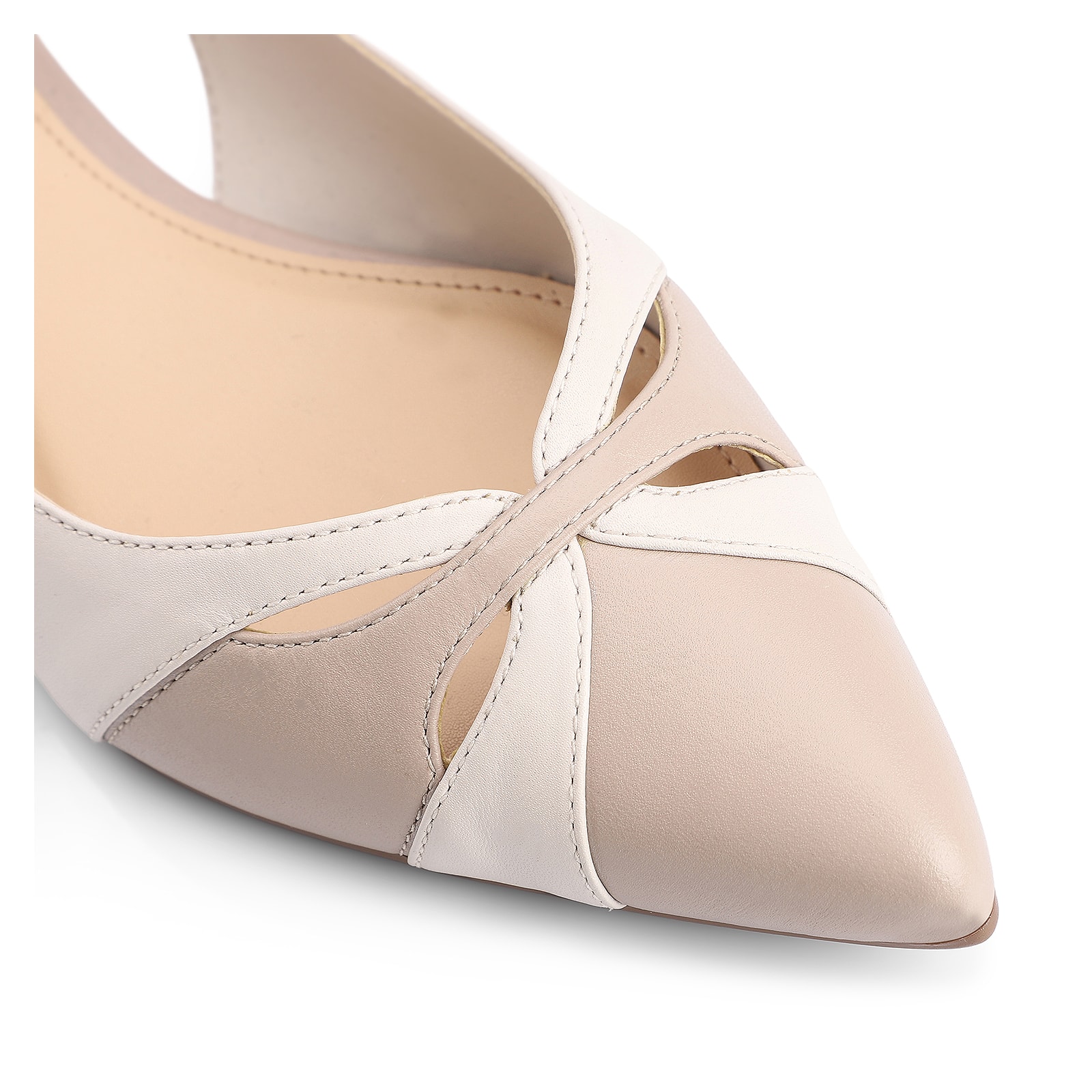 Sapatilha Couro Bege/Off White