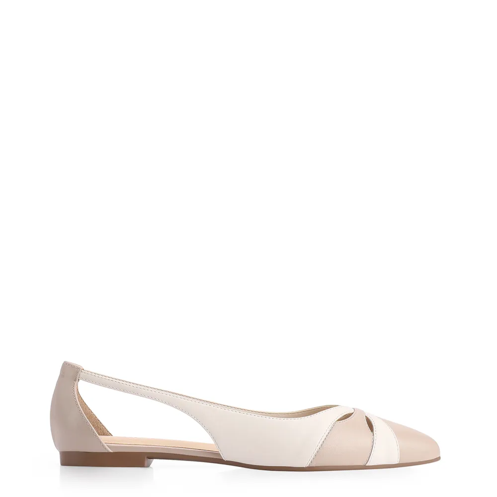 Sapatilha Couro Bege/Off White - imagem 2
