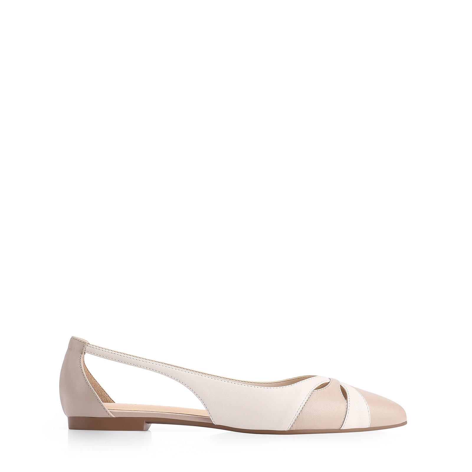 Sapatilha Couro Bege/Off White