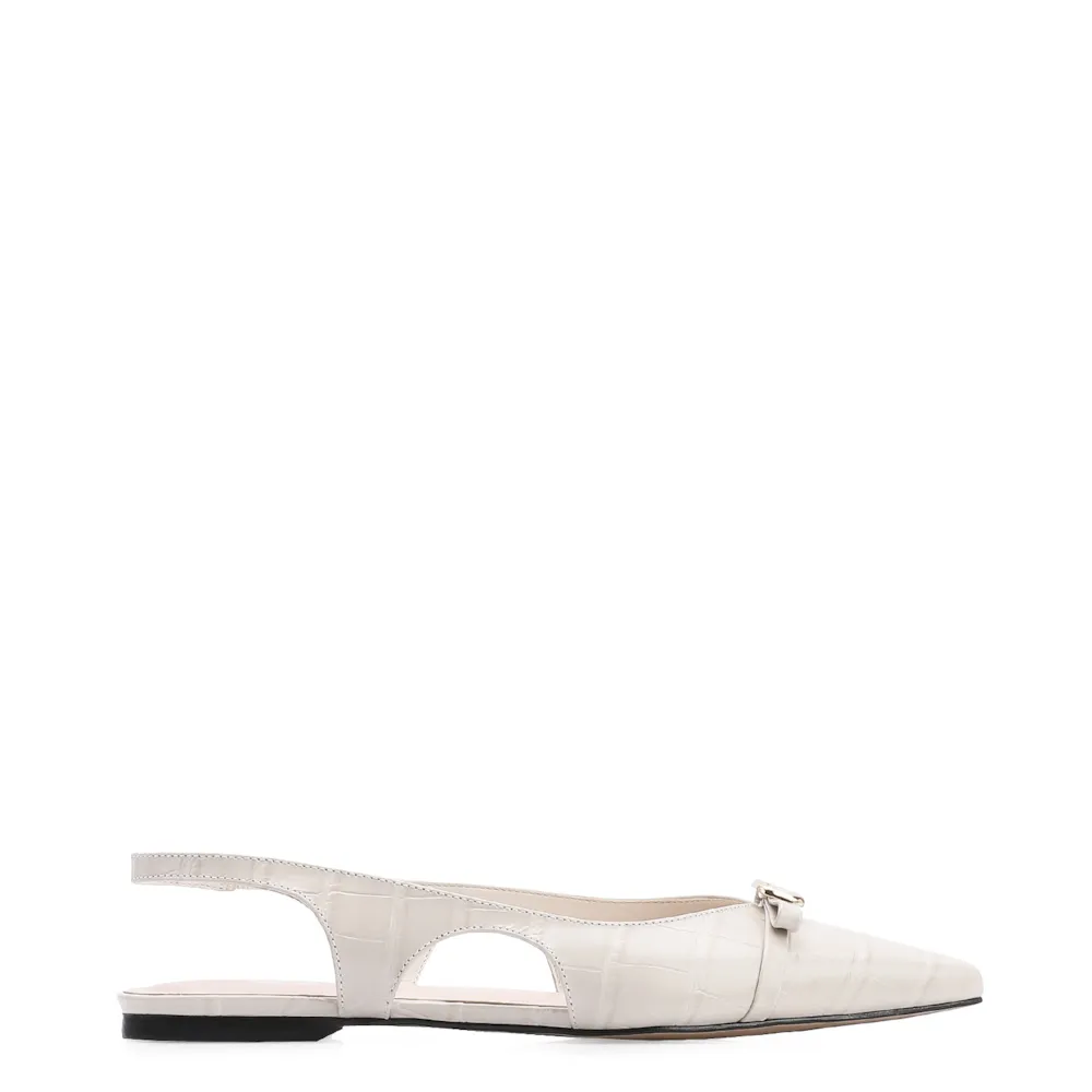 Sapatilha Couro Croco Off White - imagem 2