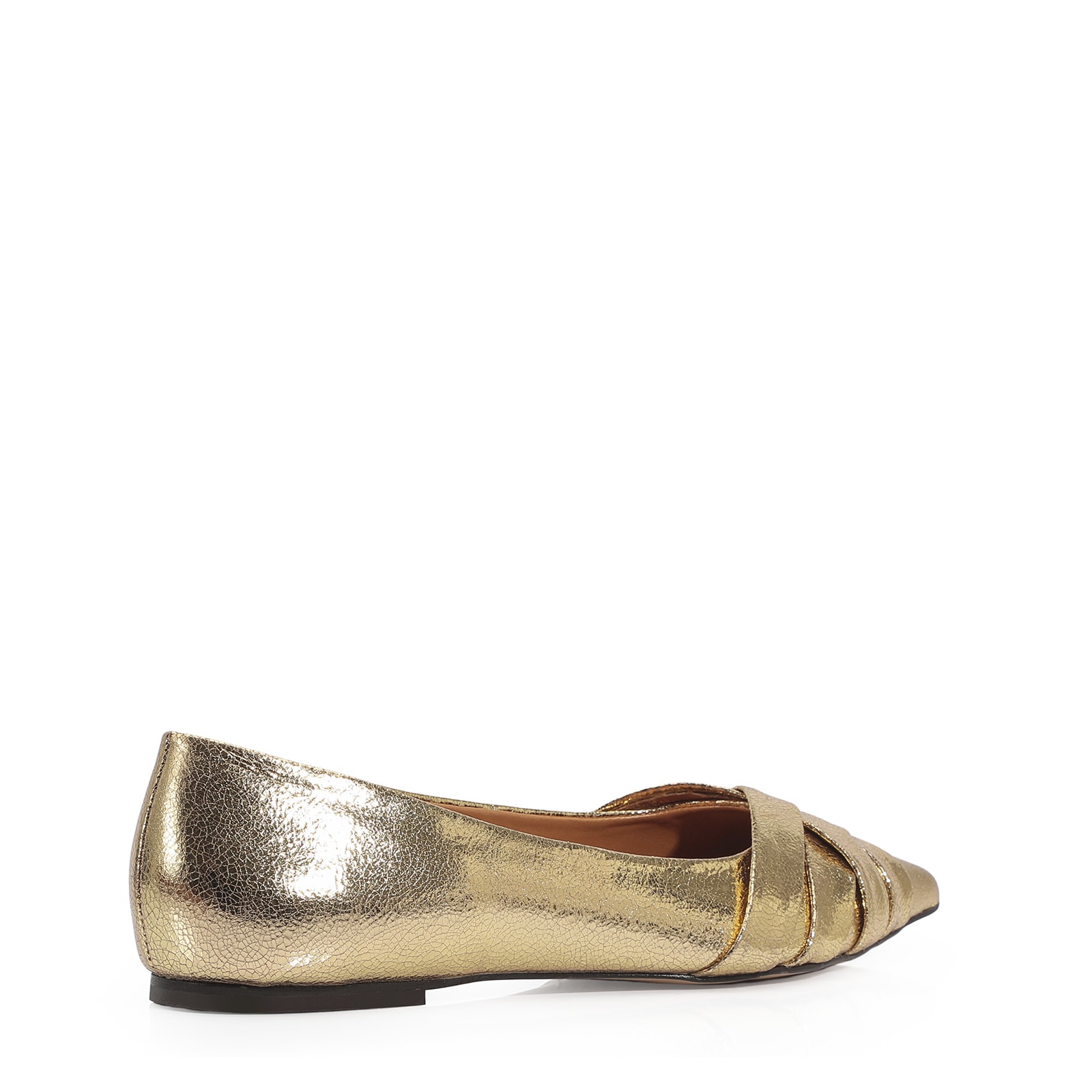 Sapatilha Couro Dourado