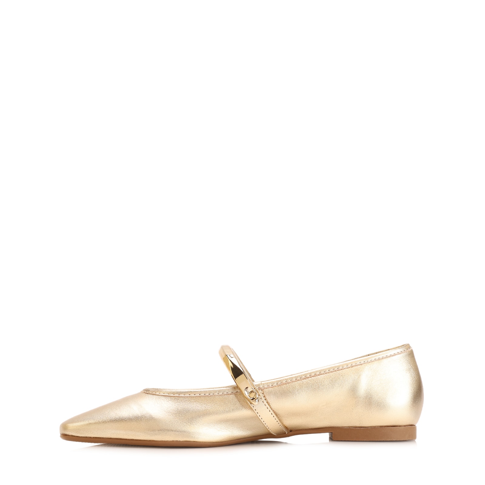 Sapatilha Couro Dourado