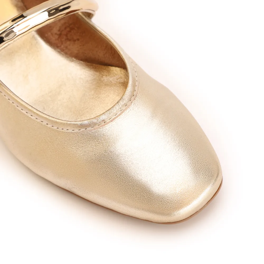 Sapatilha Couro Dourado - imagem 6