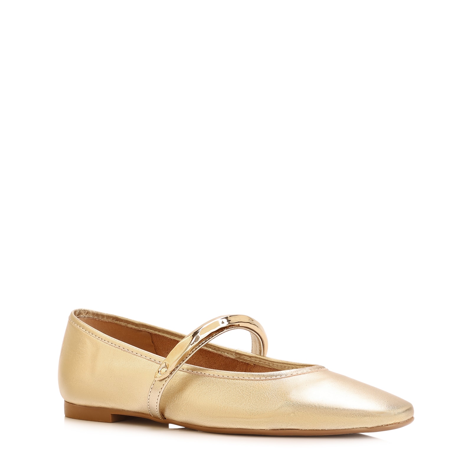 Sapatilha Couro Dourado