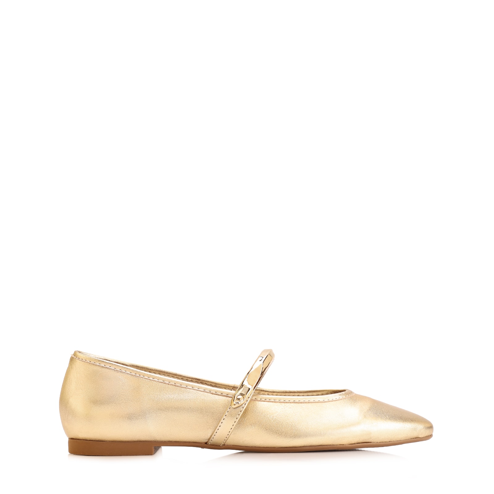 Sapatilha Couro Dourado