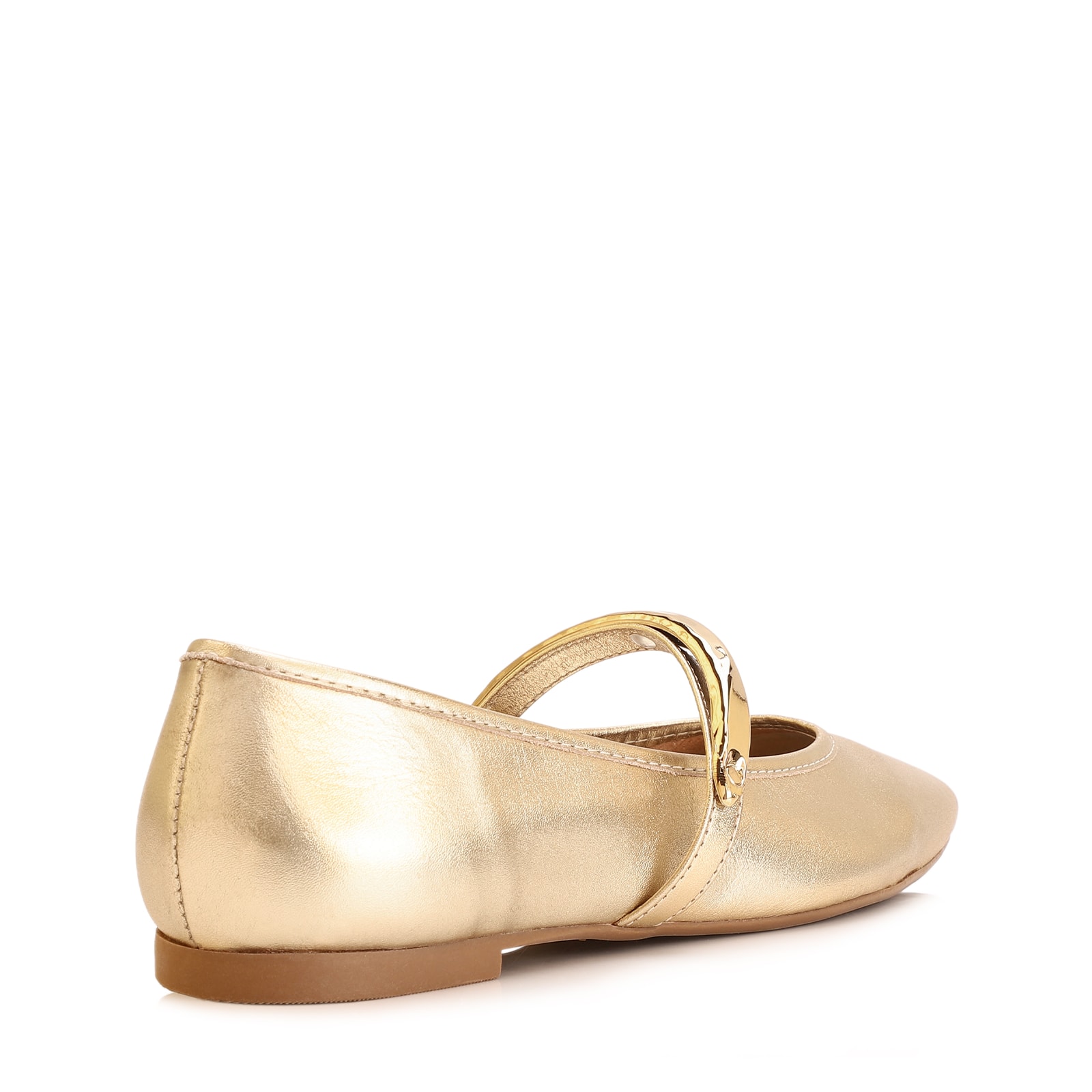 Sapatilha Couro Dourado