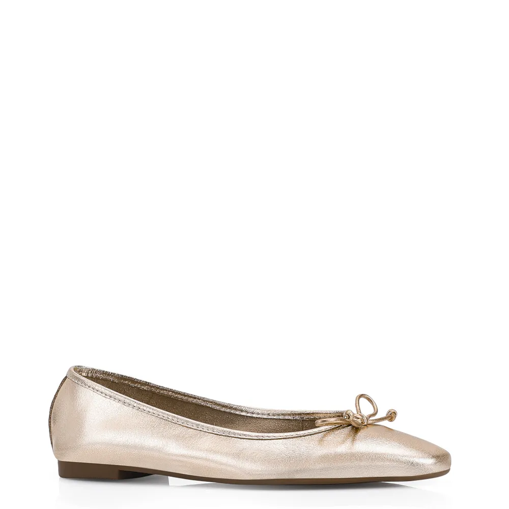 Sapatilha Couro Dourado