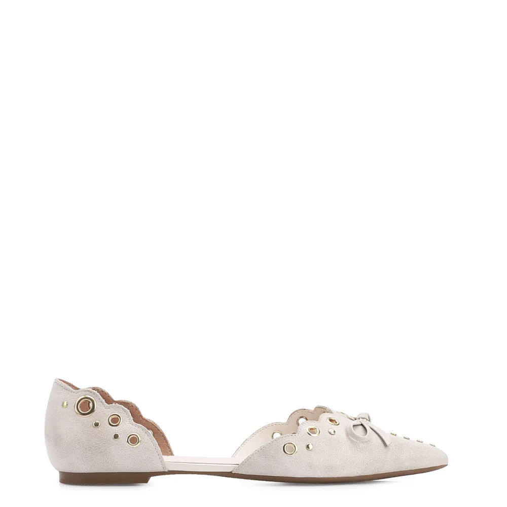 Sapatilha Couro Estonado Off White - imagem 3