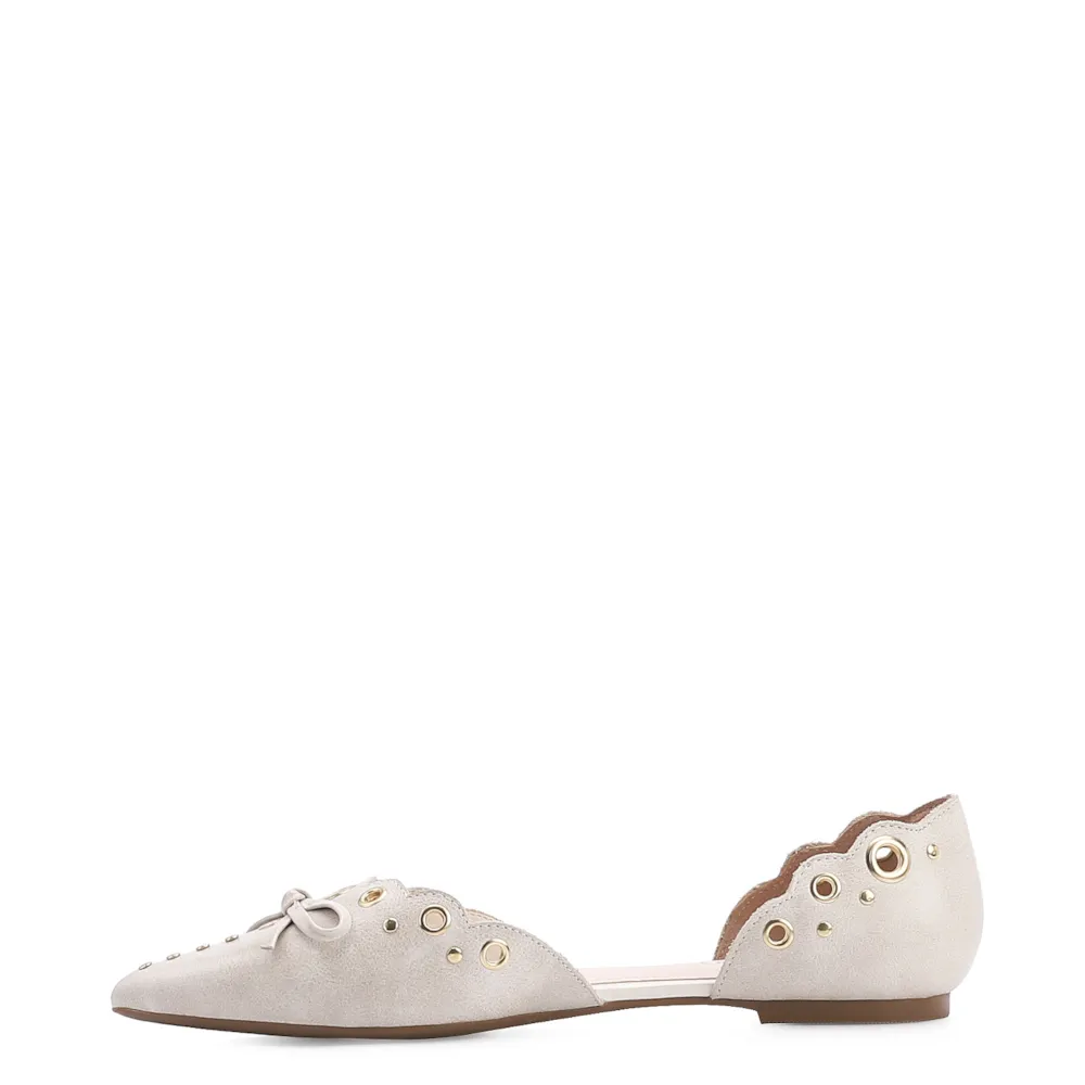 Sapatilha Couro Estonado Off White - imagem 5