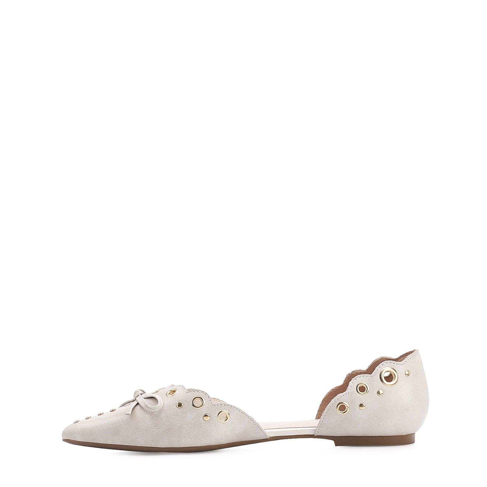 Sapatilha Couro Estonado Off White